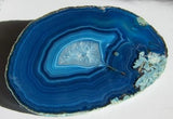 LARGE Agate Slice - Blue - 4"